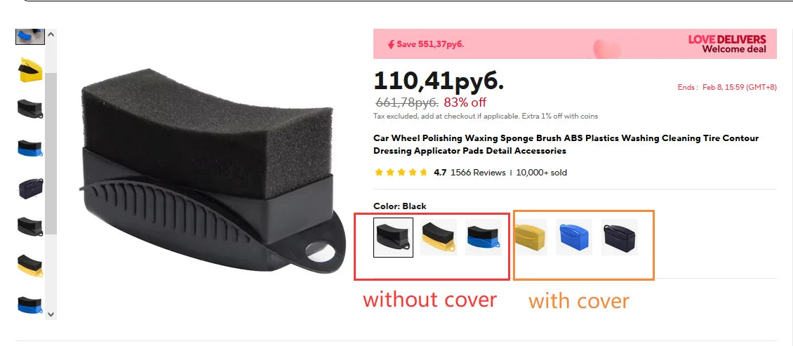 Car Wheel Polishing Waxing Sponge Brush ABS Plastics Washing Cleaning Tire Contour Dressing Applicator Pads Detail Accessories