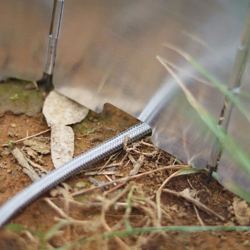 Outdoor Stove Wind Shield Camping Windscreen 9 Plates Foldable Gas Cookers Wind Deflectors Stove equipment Accessory tool