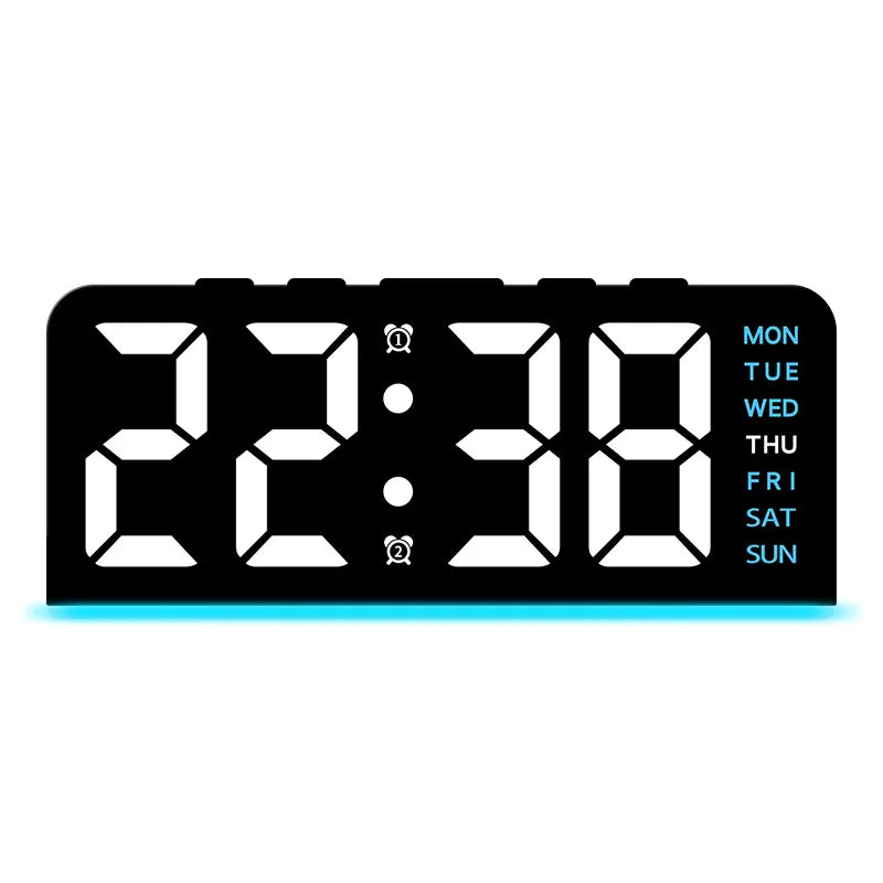 New Digital LED Alarm Clock Desktop Table Clock Night Light with Time Temperature Display Backlight Snooze Clock Modern Decor
