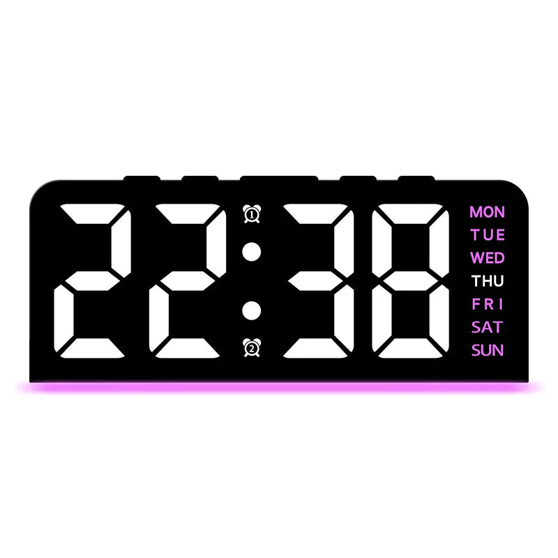New Digital LED Alarm Clock Desktop Table Clock Night Light with Time Temperature Display Backlight Snooze Clock Modern Decor