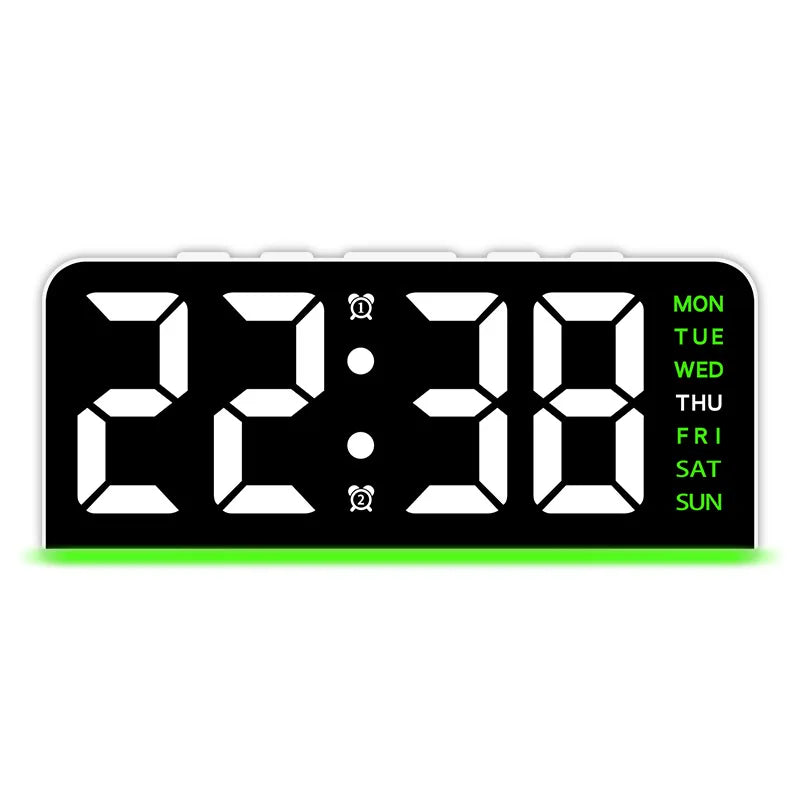 New Digital LED Alarm Clock Desktop Table Clock Night Light with Time Temperature Display Backlight Snooze Clock Modern Decor