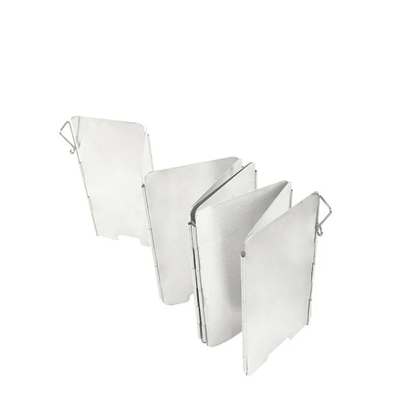 Outdoor Stove Wind Shield Camping Windscreen 9 Plates Foldable Gas Cookers Wind Deflectors Stove equipment Accessory tool