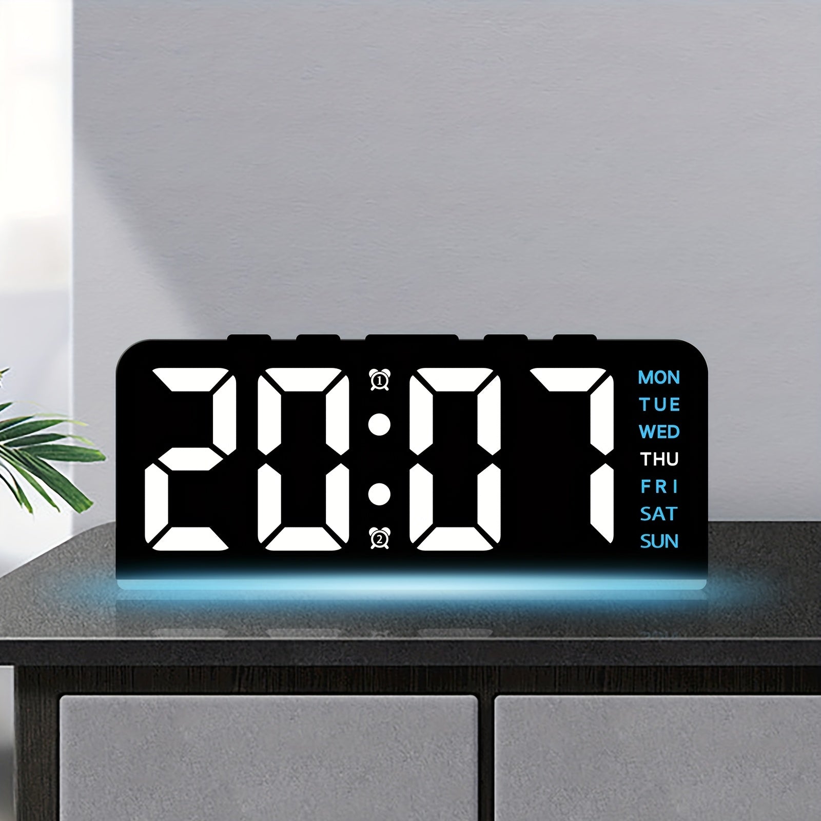 New Digital LED Alarm Clock Desktop Table Clock Night Light with Time Temperature Display Backlight Snooze Clock Modern Decor