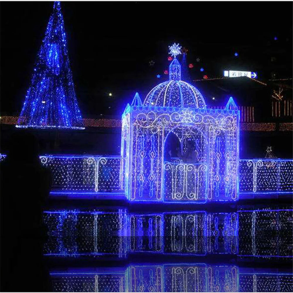 Net Mesh Led Lights 1.5M/2M/3M LED String Christmas Fairy Curtain Garland Outdoor Waterproof For Party Garden Wedding Decoration