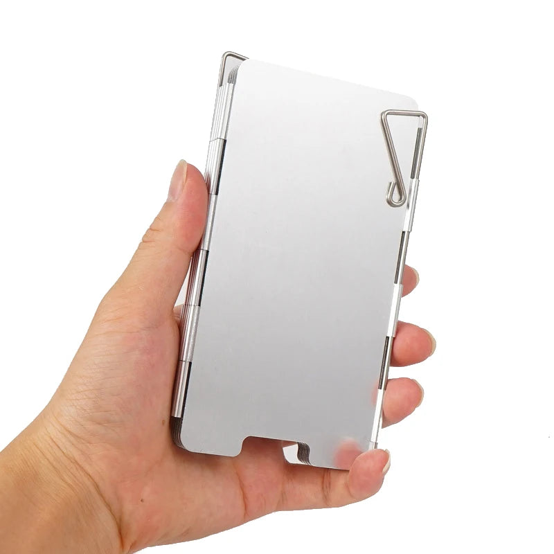 Outdoor Stove Wind Shield Camping Windscreen 9 Plates Foldable Gas Cookers Wind Deflectors Stove equipment Accessory tool
