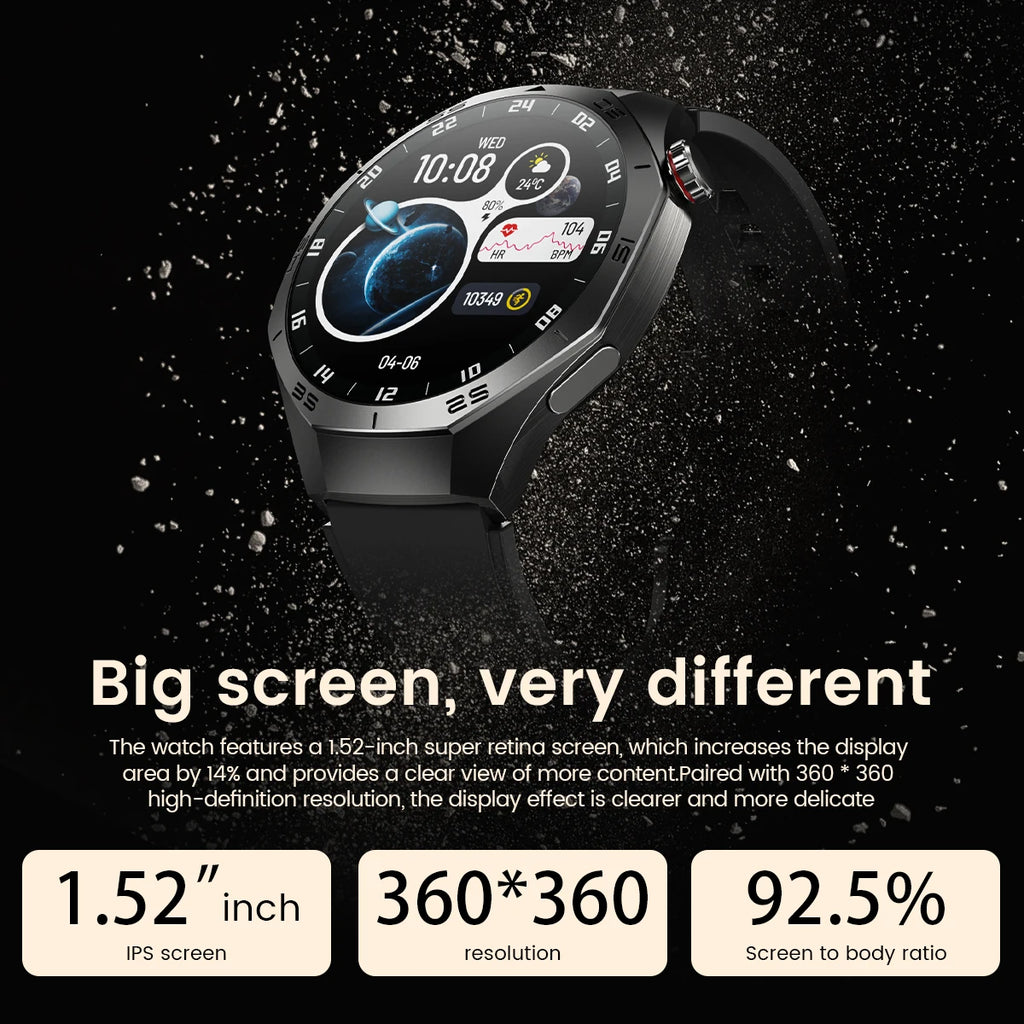 2025New GUHUAVMI GT5 Pro Smart Watch Men HD AMOLED Screen GPS Motion trajectory HeartRate Bluetooth Call 1.52" SmartWatch IP68