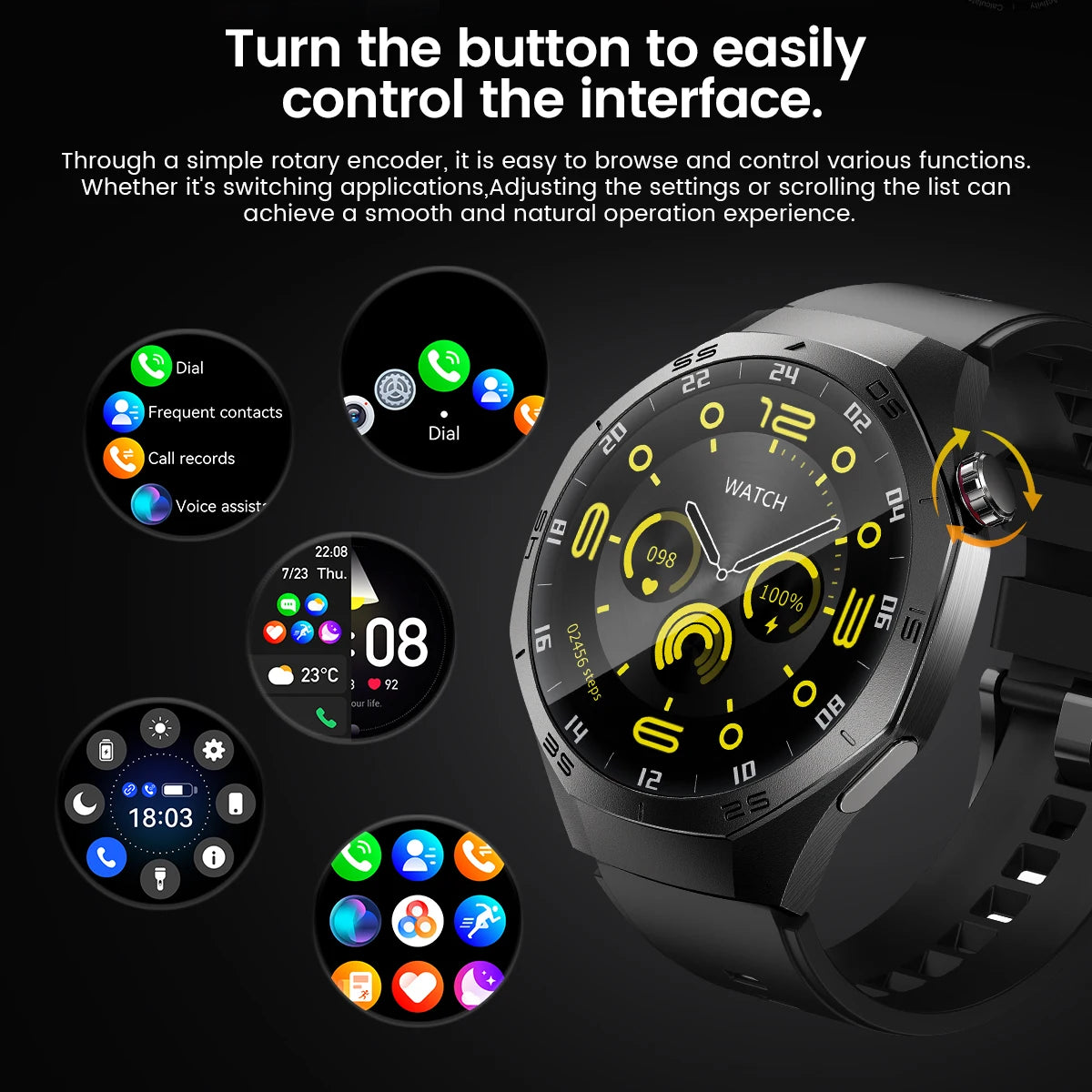 2025New GUHUAVMI GT5 Pro Smart Watch Men HD AMOLED Screen GPS Motion trajectory HeartRate Bluetooth Call 1.52" SmartWatch IP68