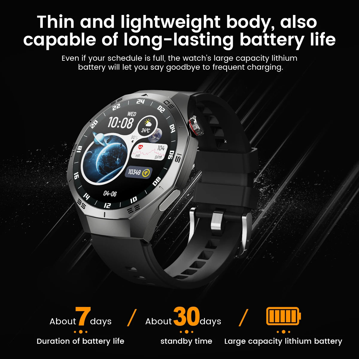 2025New GUHUAVMI GT5 Pro Smart Watch Men HD AMOLED Screen GPS Motion trajectory HeartRate Bluetooth Call 1.52" SmartWatch IP68