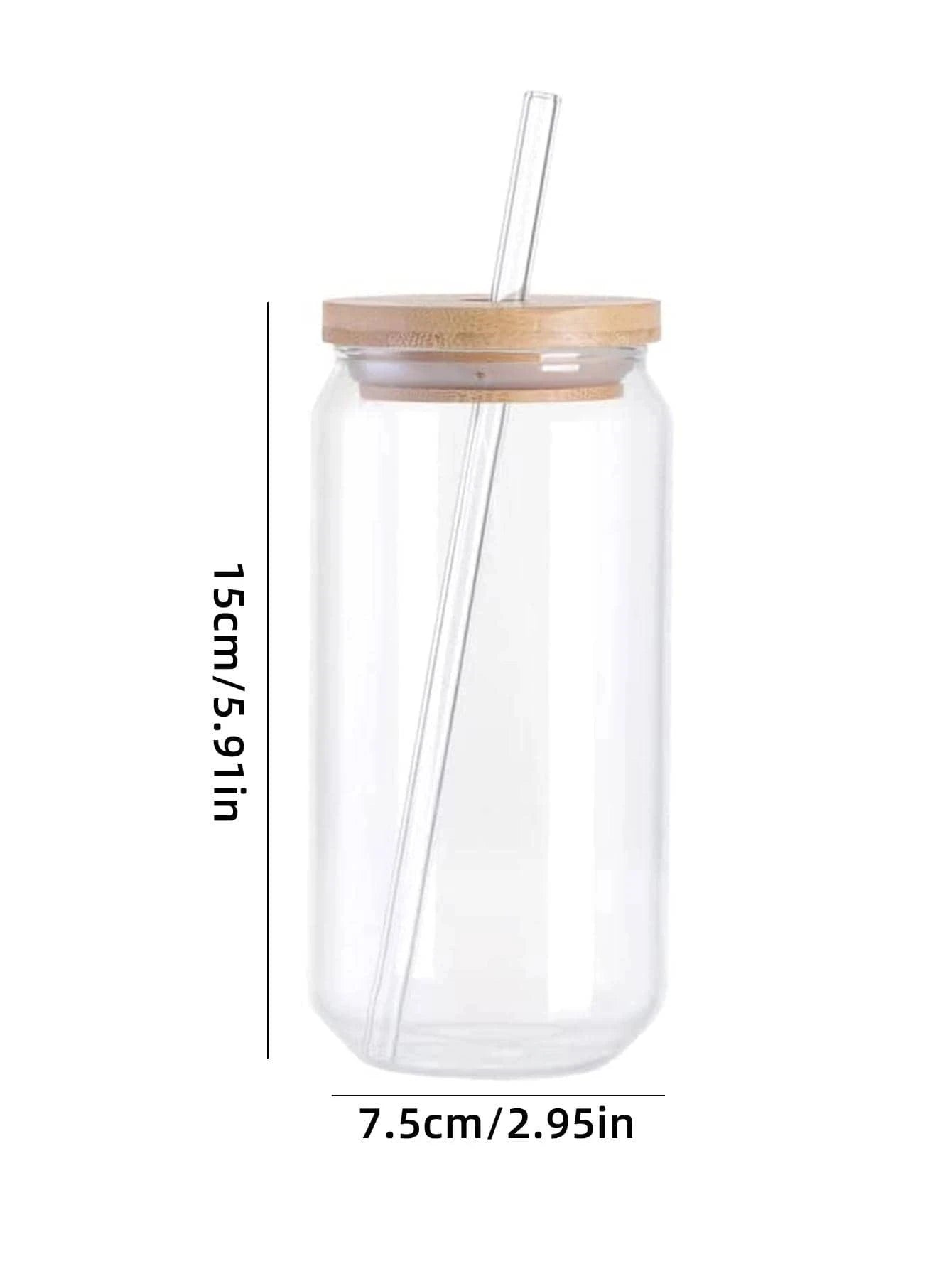 500ml Glass Cup With Lid and Straw Transparent Bubble Tea Cup Juice Glass Beer Can Milk Mocha Cups Breakfast Mug Drinkware