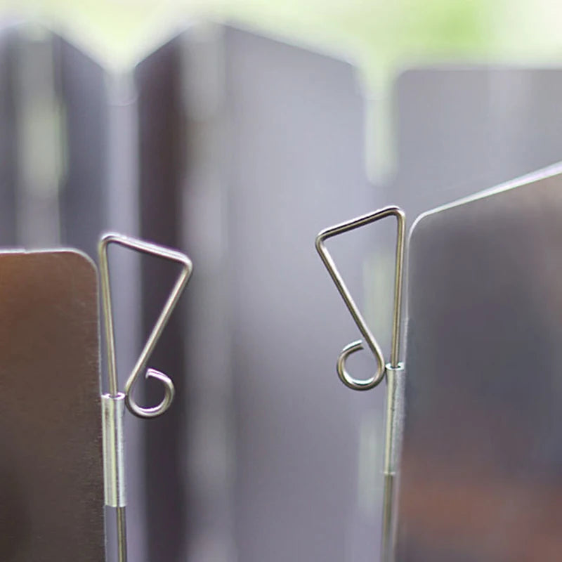 Outdoor Stove Wind Shield Camping Windscreen 9 Plates Foldable Gas Cookers Wind Deflectors Stove equipment Accessory tool