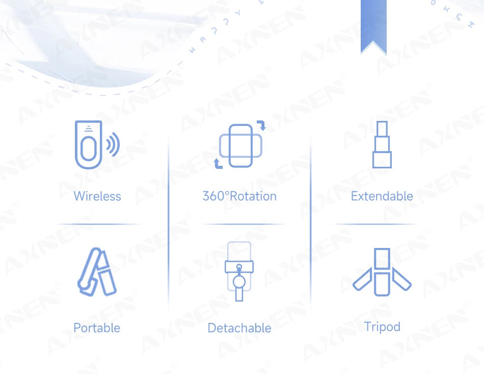 Selfie Stick Tripod with Detachable Bluetooth Remote, 360° Rotation,Extendable Pole, Fill Light Option, for iPhone Android Phone