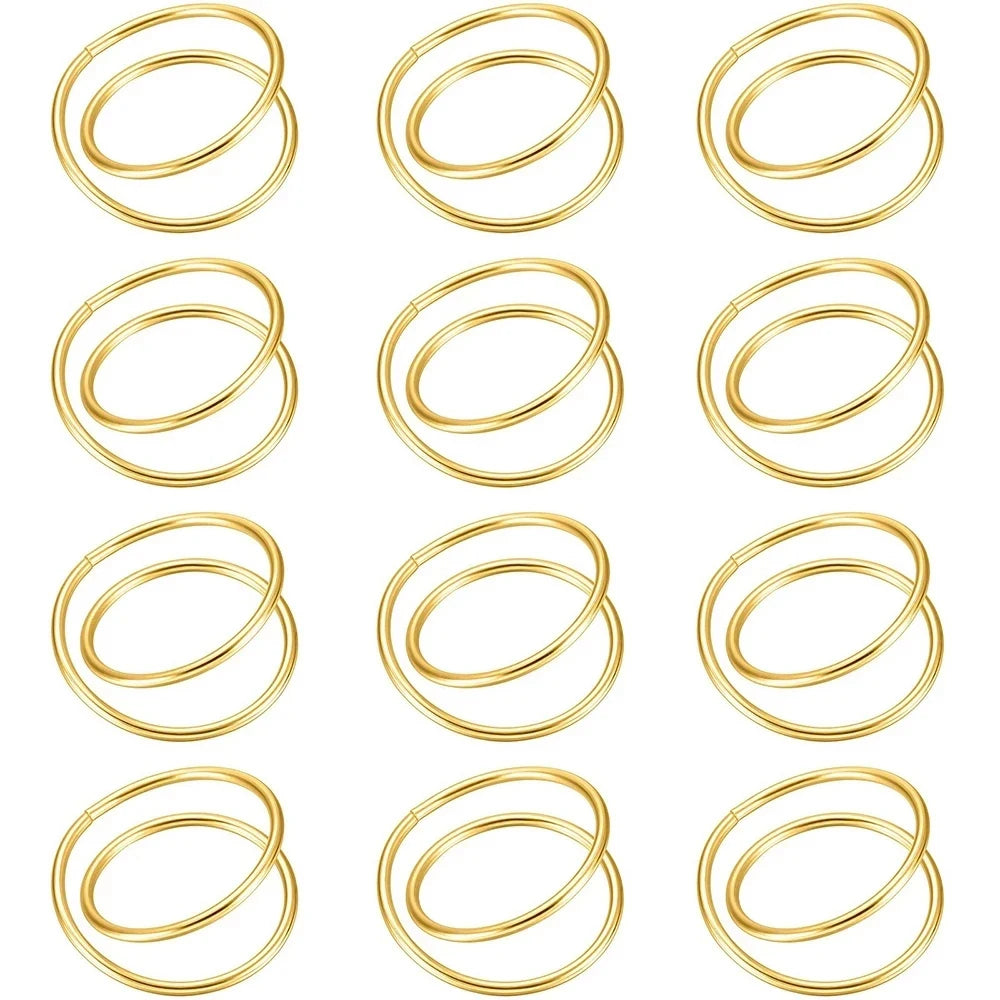 Exquisite Gold Napkin Ring Metal Napkin Rings for Wedding Party Dinner Hotel Table Decoration Napkins Holder